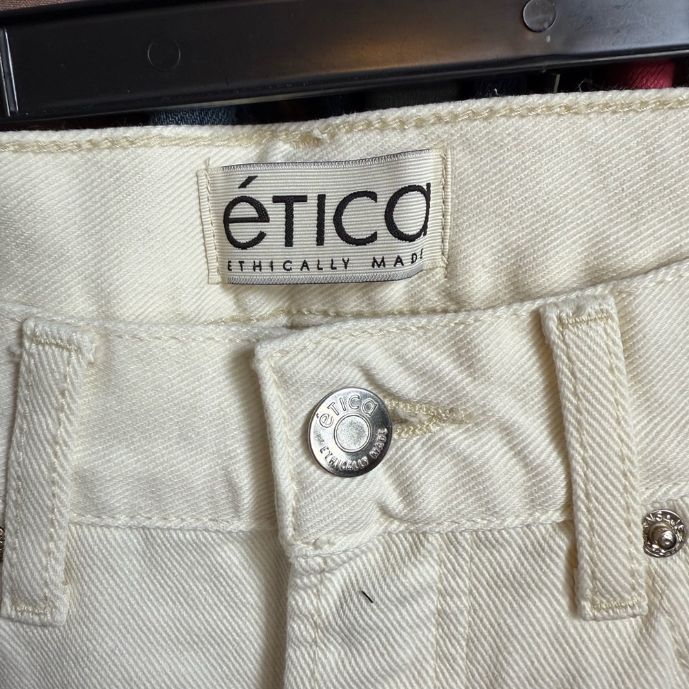 Etica Cream Wide-Leg Jeans - Picture 5 of 6